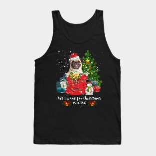 Pug Dog Christmas Sweatshirt, Holiday Dog, Dog Christmas, Pug dog Gift, Pug dog Shirt, Pug dog Lover Tank Top